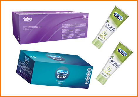 Durex Basic + Faire Romance + 2 Durex Natural Gel